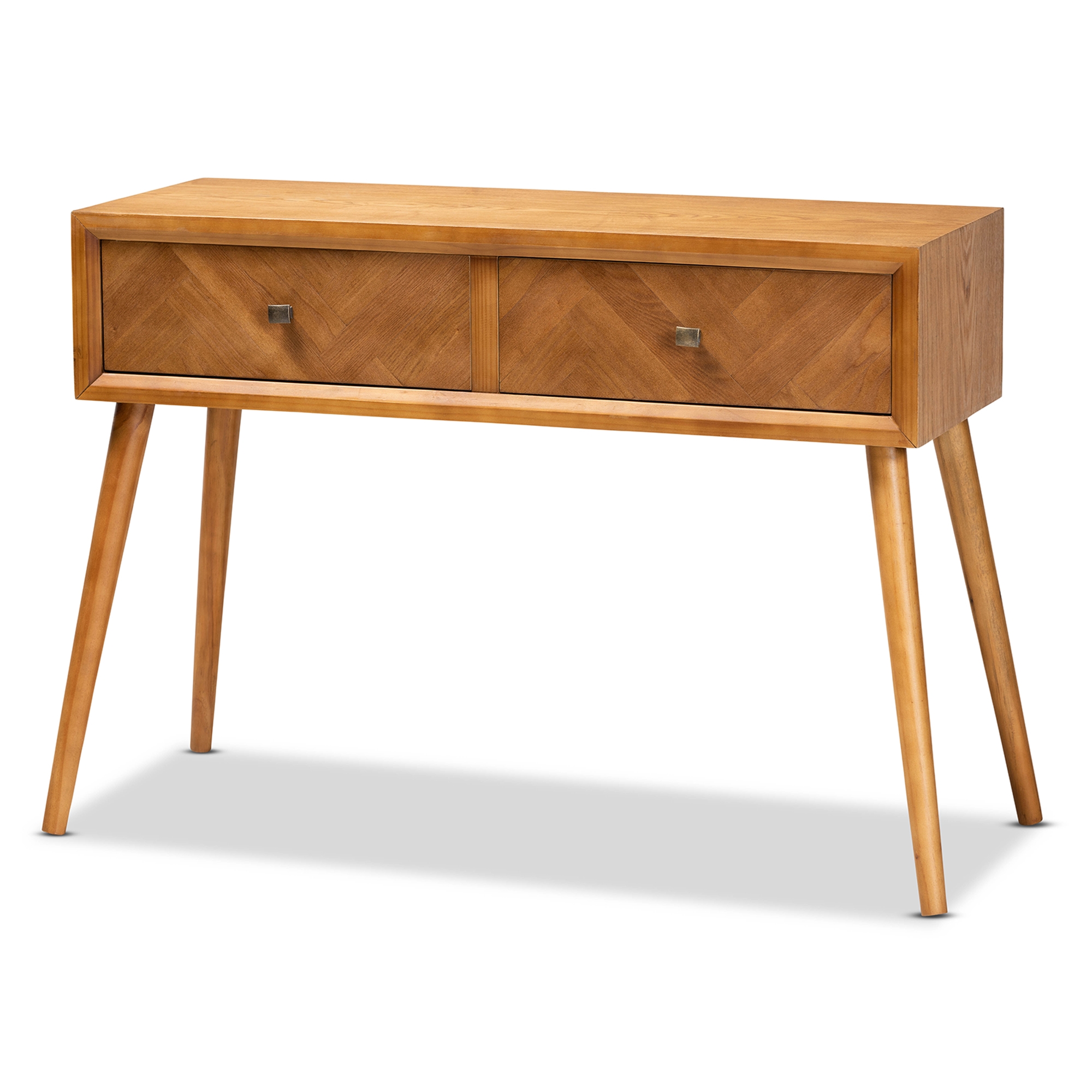 Baxton Studio Mae Mid Century Modern Natural Brown Finished Wood 2